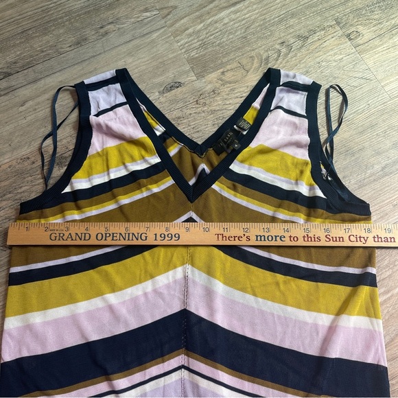 Ted Baker London  Women's Lennah maple Sleeveless Relaxed-Fit Striped tank top - Picture 5 of 7